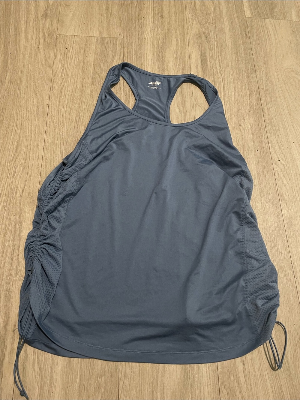 Avia Slate Blue Racerback Tank with Side Ruching